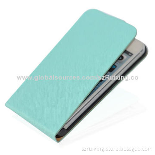 In stock item, ten word veins vertical slim leather case for iPhone 5/5s with stand function